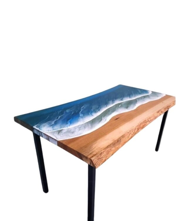 Custom Wood and Epoxy Resin Table Dining Table Manufacturer- Handmade B2B