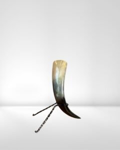 Viking Drinking Horn with Metal Stand