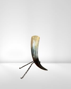 Viking Drinking Horn with Metal Stand